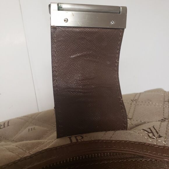 Judith Ripka Satchel Canvas Handbag Top Handle Silver Hardware Medium NWOT - Picture 14 of 16